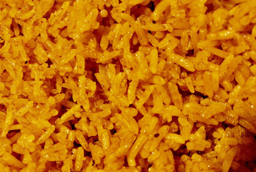 Serving for 15 | Jollof + Crispy Fried Chicken + Sweet Fried Plantain + Homestyle Coleslaw + Side Sauces (non spicy & spicy)